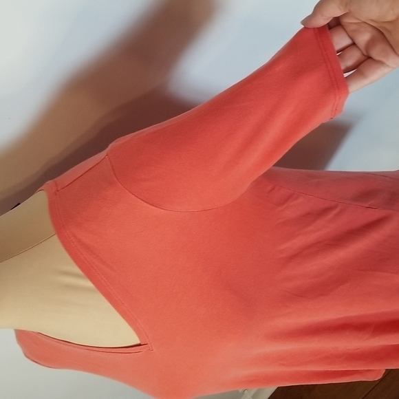 Eileen Fisher Asymmetrical Top Coral Color Size XSmall - Picture 4 of 6